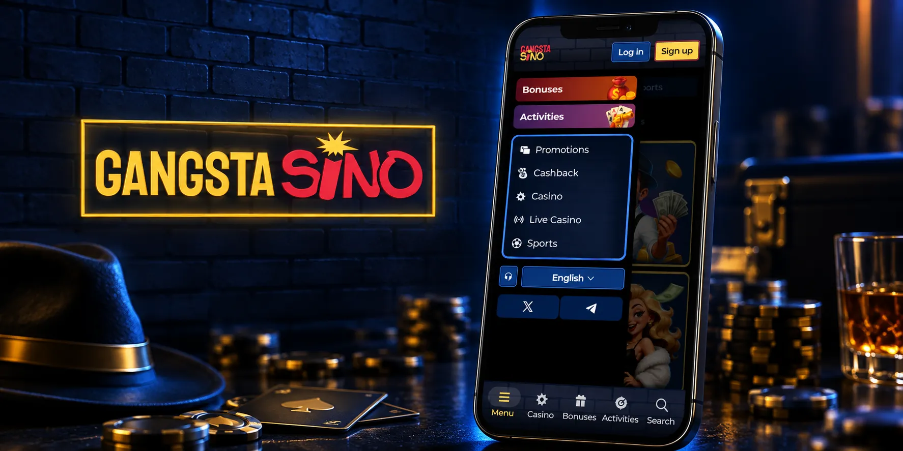 Gangstasino Casino App-schermafbeelding